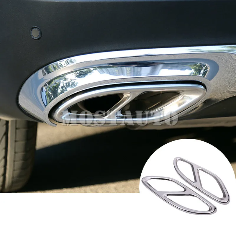

For Benz GLC X253 Rear Exhaust Muffler Tail Pipe Cover Trim 2015-2018 2pcs