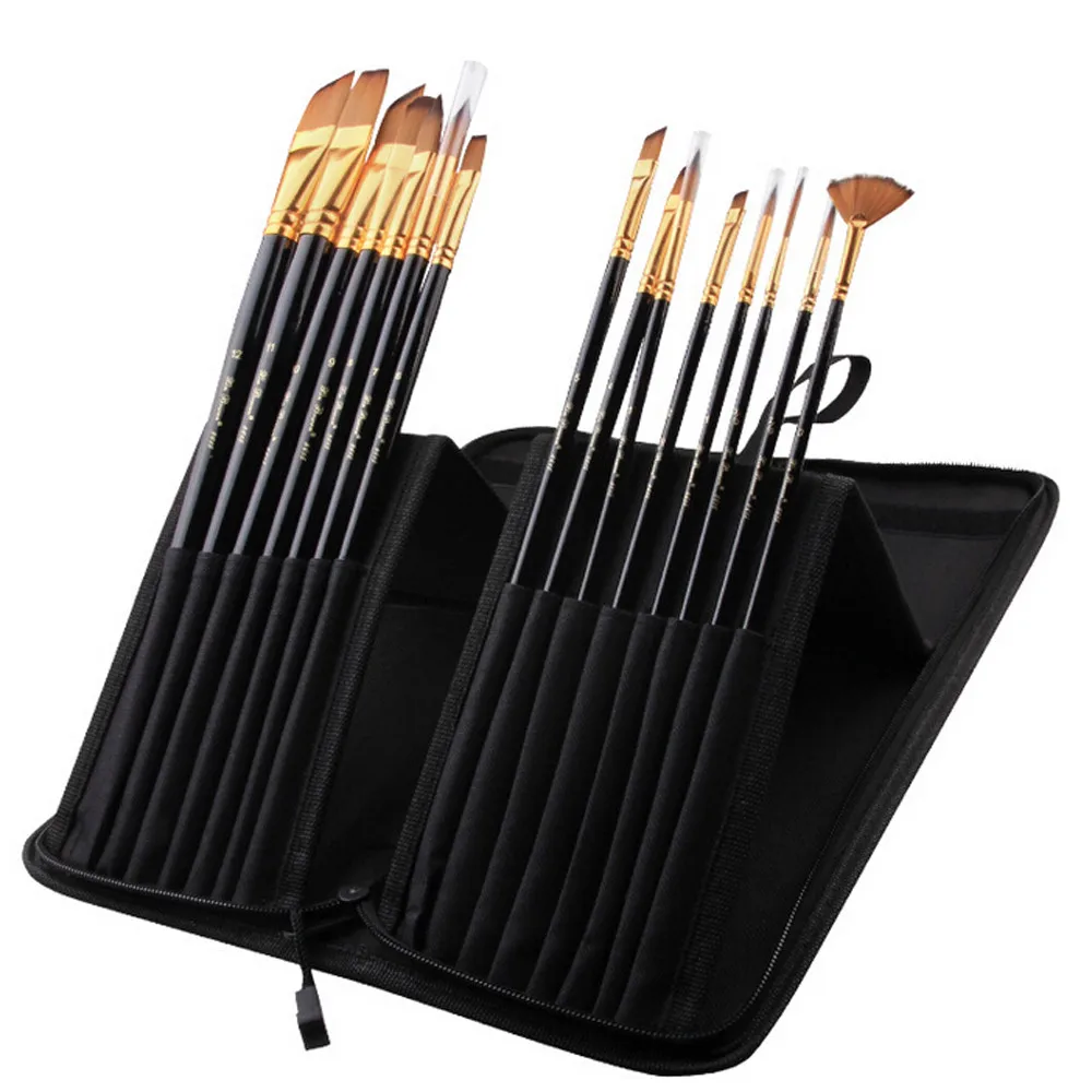 

15 Pcs Paint Brush Set Paint Gouache Painting In Oil Painting Palettes Pens Watercolor Brushes Art Supplies