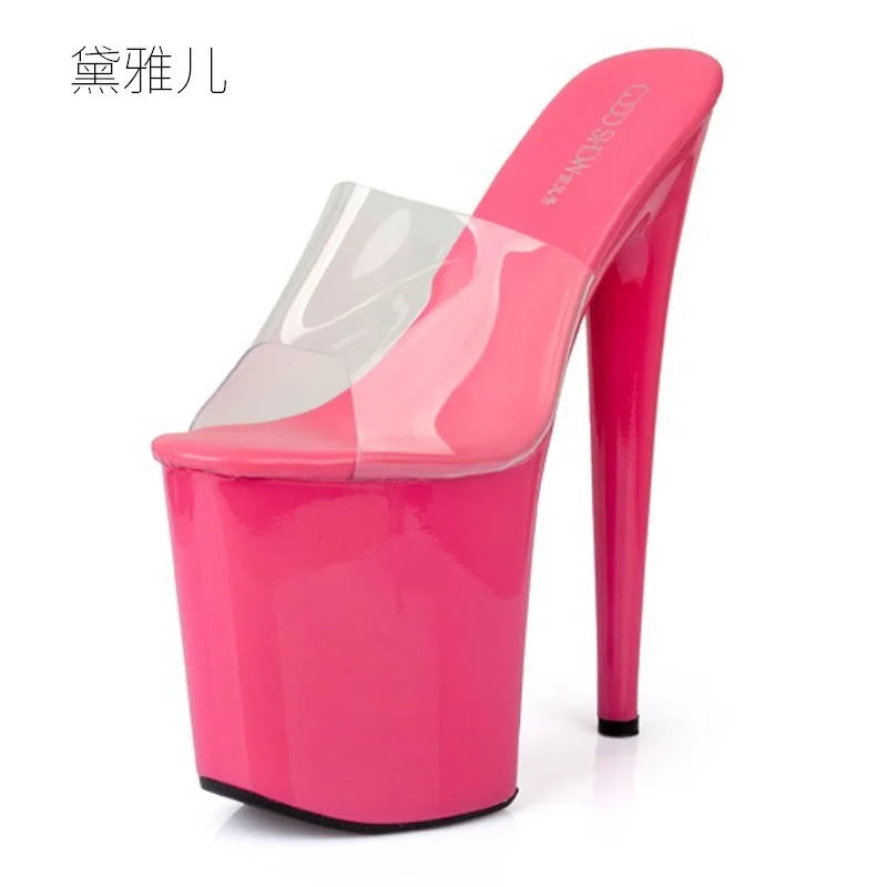 

2018 Summer Style 20cm Fashion Sexy Sandals Women's Wedges Slippers Ultra High Platform Heels for Shoes Woman Wedding Ladies