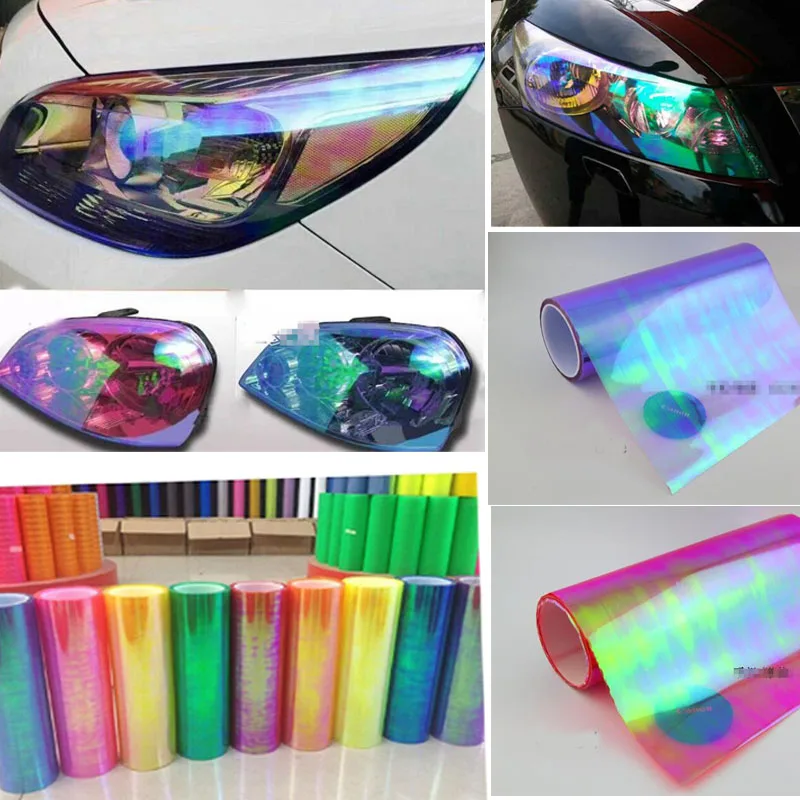 

rete colorful dream 30cm x1000cm Auto Car Light Headlight Taillight Tint Vinyl Film Sticker wrap Easy DIY decal decoration