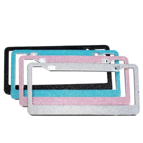 

Bling Glitter Crystal RhineStone License Plate Frame Rear Car Auto Metal Frame