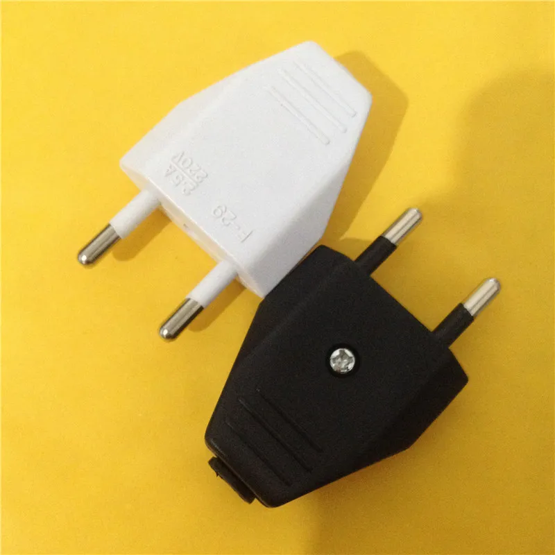 

2PCS SS004 new type German European standard Power Plugs 2Pin Mains Leads Germany France South Korea Electric Contact 2.5A 220V