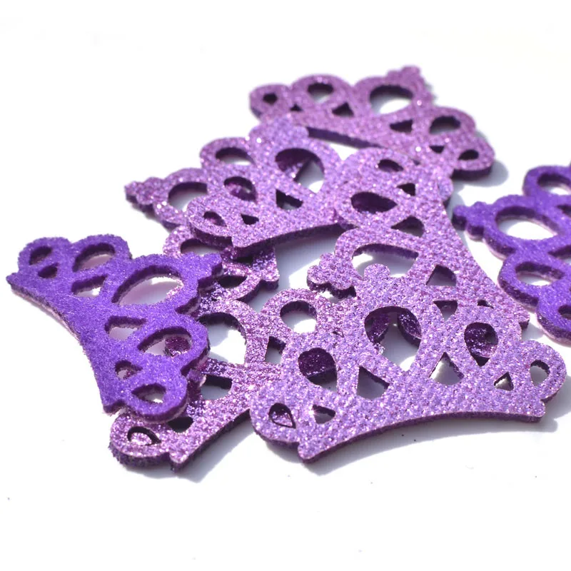 20 шт Kawaii мягкие блестящие тканевые нашивки "Корона" аппликации для рукоделия одежды Швейные принадлежности "сделай сам" украшение для волос бант K44 - Цвет: Purple