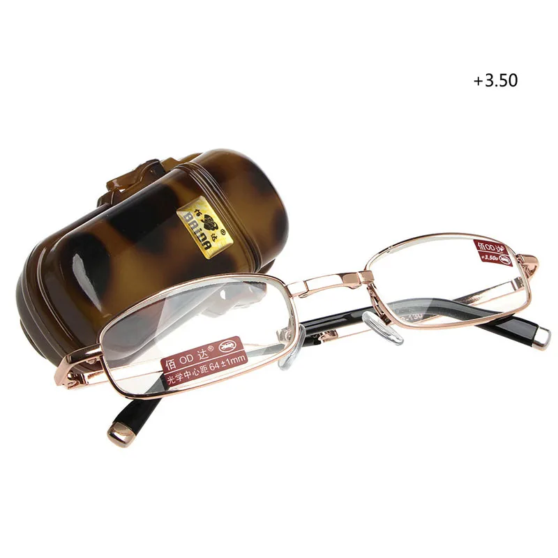 Новые Унисекс Складные очки для чтения полная оправа очки с Чехол