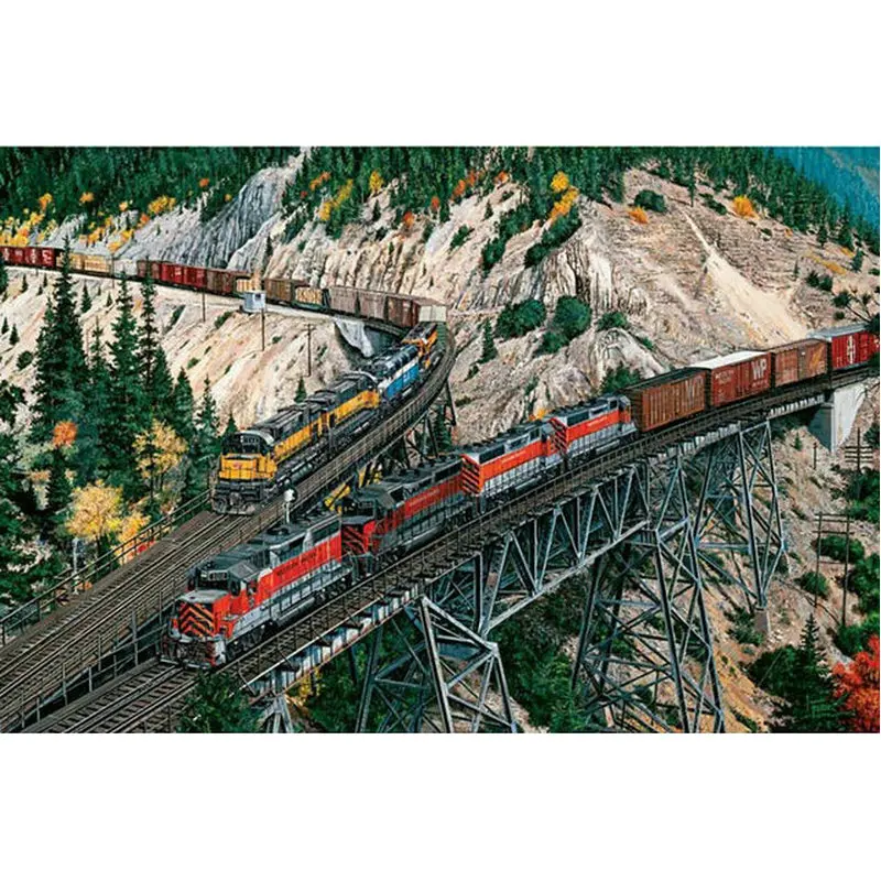 

DIY Diamond Embroidery scenery train Pattern Diamond Painting Cross Stitch full square Rhinestones painting Home Decoration