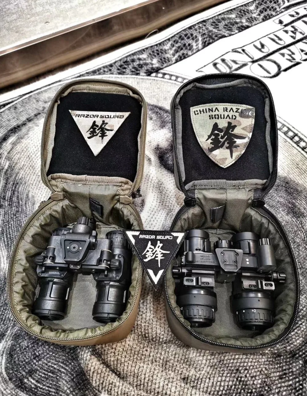 MILITECH TWINFALCONS TW Delustered Cordura NVD NOD NVG Garage для шлема устройство ночного видения футляр для очков для хранения