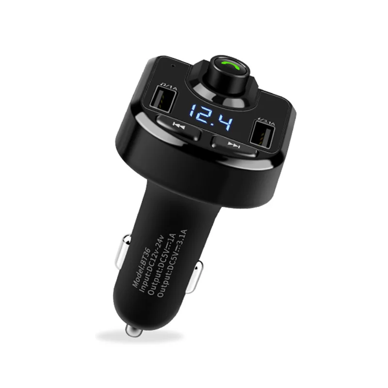 

Car charger Car MP3 player Multi-function Bluetooth receiving music Car cigarette lighter usb converter head Dual USB 12V-24V