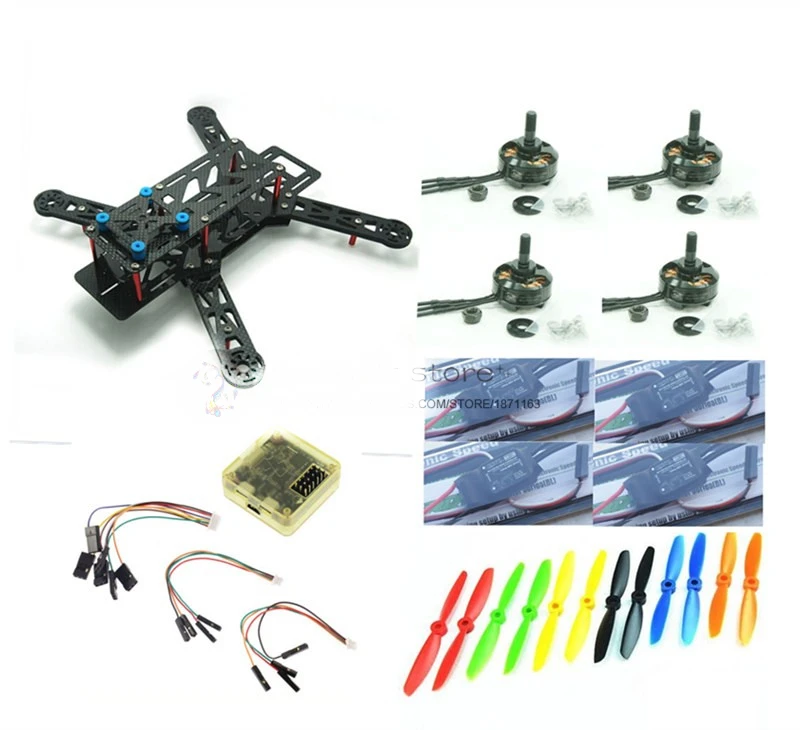 DIY FPV мини-Дрон nighthawk 250 / QAV280 комплект карбоновой рамы + кобра 2204 2300KV двигатель 12A ESC