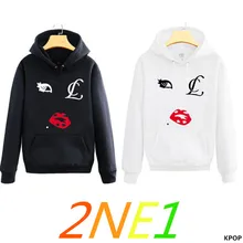 2NE1 Sandara Park Kpop Park Bom в том же стиле Forro Polar k-pop 2NE1 пуловер толстовка унисекс Одежда японский Kawaii harajuku