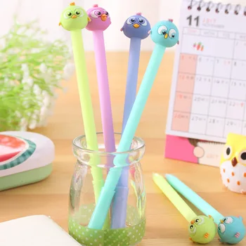 

1 PCS Korea Stationery Lovely Big Eyes Bird Gel Pen School Office Supplies Escolar Papelaria Student Gift Creative Signature Pen