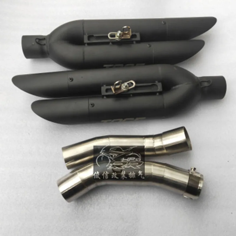 

Yolingson 51MM Motorcycle Double Left and Right Exhaust Muffler TOCE Pipe For Yamaha R1 R6 2005 2006 2007 2008 2009-2014 Year