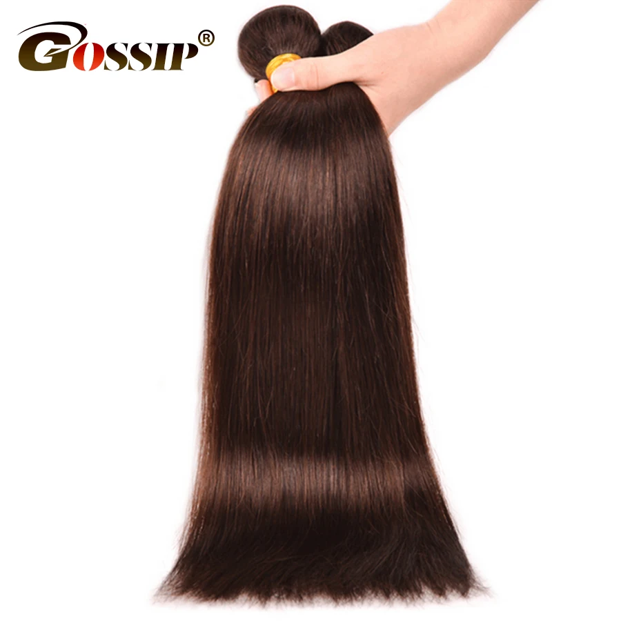 Gossip Brazilian Hair Weave Bundles 100% Human Hair Bundles Double Weft Hair Extension Non Remy Straight Hair Bundles