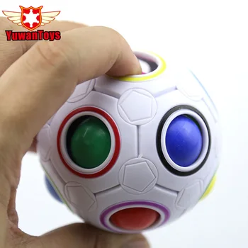 

2017 HOT Spherical Cube Rainbow Ball Football Kids Educational Learning Children's Educational Toys Cubes GMF for baby Adult
