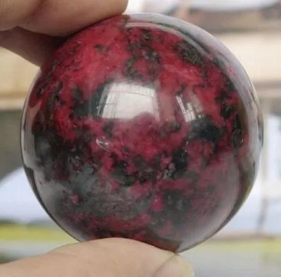 

YM 327 1pcs 46- 50MM Natural Rose Red Jasper Sphere Magic Crystal Healing Ball