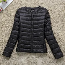 Женское пальто новое осенне-зимнее белое пуховое пальто женские ультра легкие тонкие однотонные куртки зимние пальто RE0780