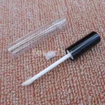 

20PCS/LOT X 10ML Pretty Empty Clear Lip Gloss Tube Lip Alm bottle Container Silver / Black Cap 10 ML / 5ML+5ML PET *FD184-186