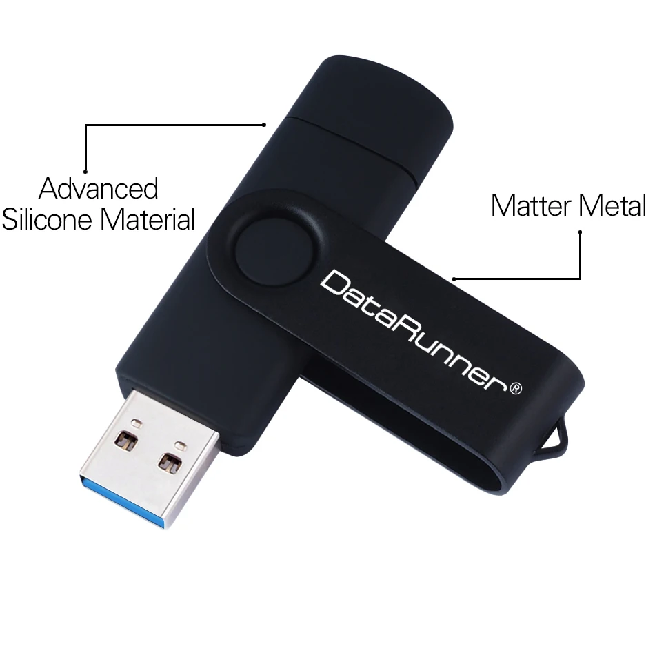 DataRunner OTG USB флеш-накопитель Высокоскоростной Usb 3,0 флеш-накопитель 256 ГБ 128 Гб 64 ГБ 32 ГБ 16 ГБ флеш-накопитель 2 в 1 карта памяти Micro USB