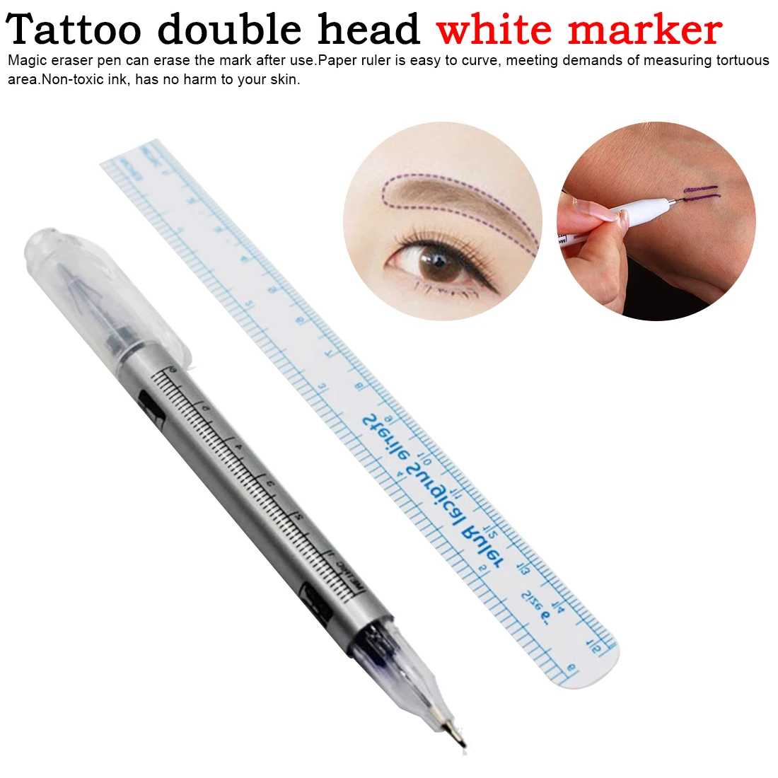 Карандаш для бровей хирургический маркер кожи ручка писец инструмент для татуировки пирсинг Перманентный макияж