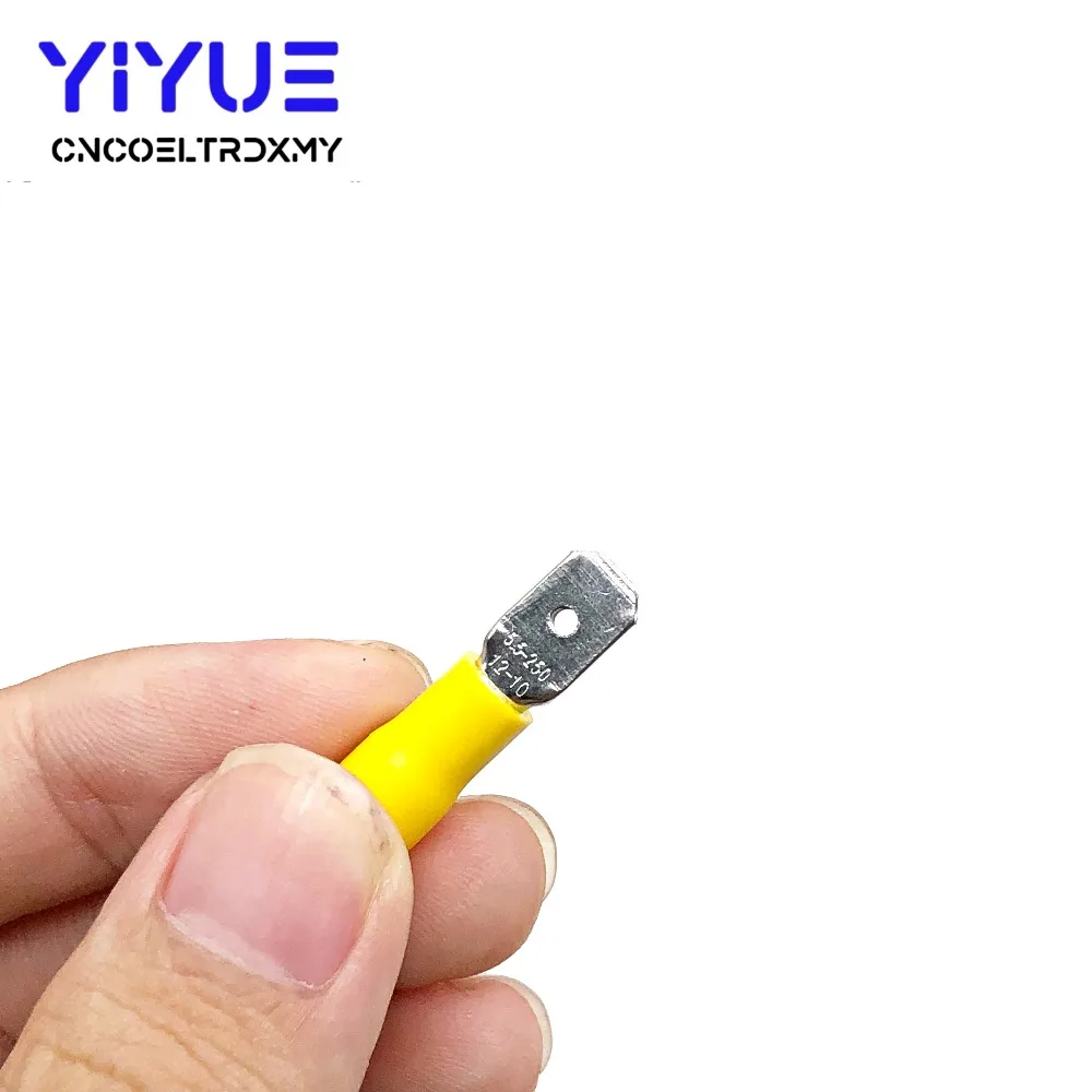 6.3mm 14-12AWG Female Male Electrical Wiring Connector Insulated Crimp Terminal (5)