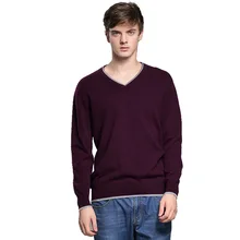 Весенняя Мужская трикотажная одежда, модные свитера для молодых мужчин, Однотонный свитер с v-образным воротником и высоким воротником, T8020-80