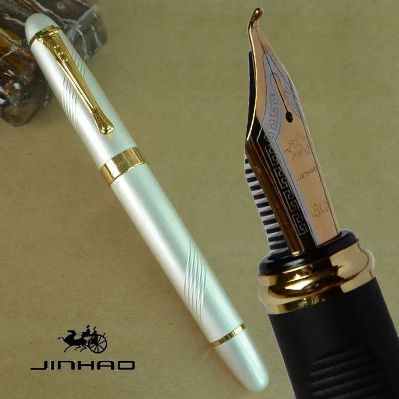 15 видов цветов на выбор JINHAO X750 каллиграфия 1,0 мм перьевая ручка изогнутое перо черный синий проверенный золотой розовый JINHAO 750 лучший подарок - Цвет: pen as this picture