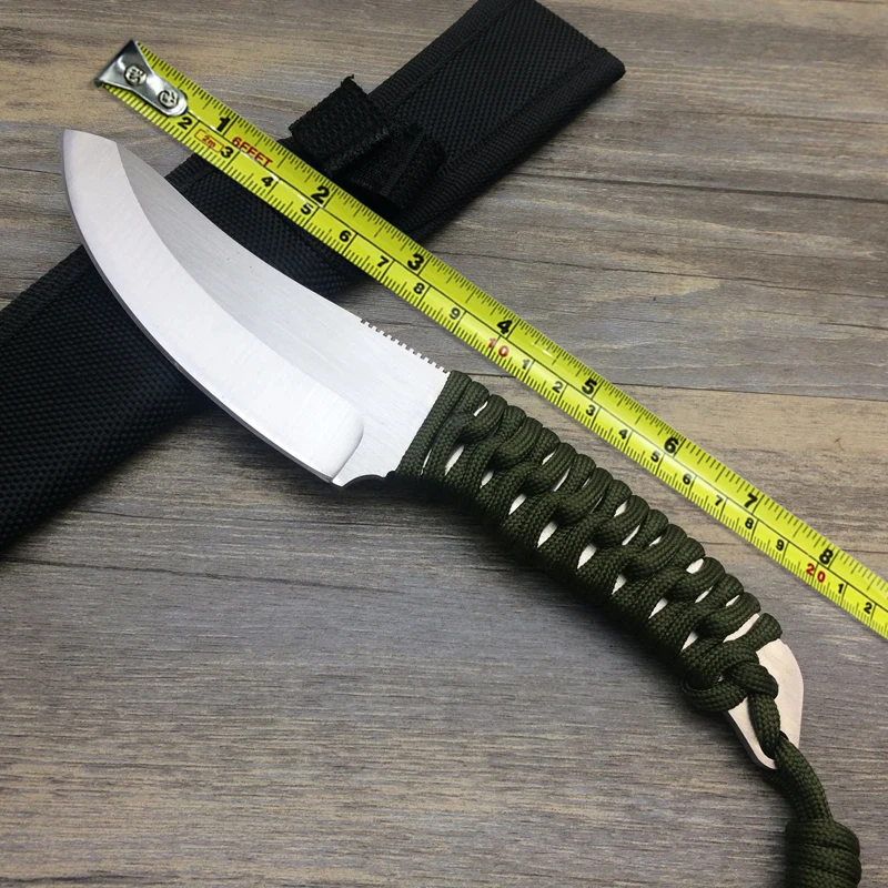 Newest Outdoor Tools 7cr17mov Blade Tie Rope Handle Hunting Knife