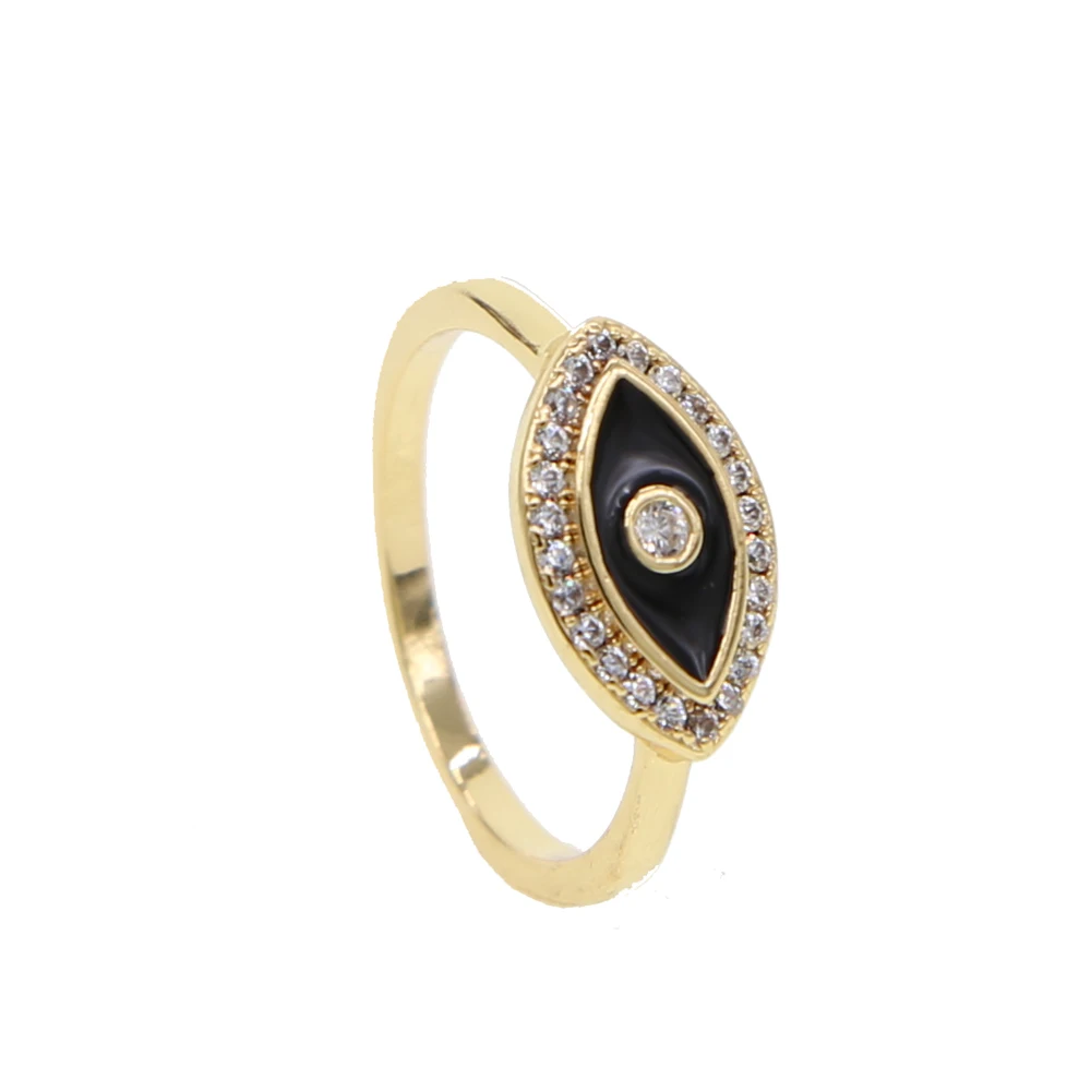 Эмаль Турецкий Дурной глаз обручальное кольцо Простые Классические Модные женские ювелирные изделия Прямая поставка