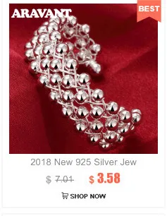 Горячая Распродажа 925 серебряные ювелирные изделия простые гладкие Открытые Браслеты Женские Модные браслеты на запястье