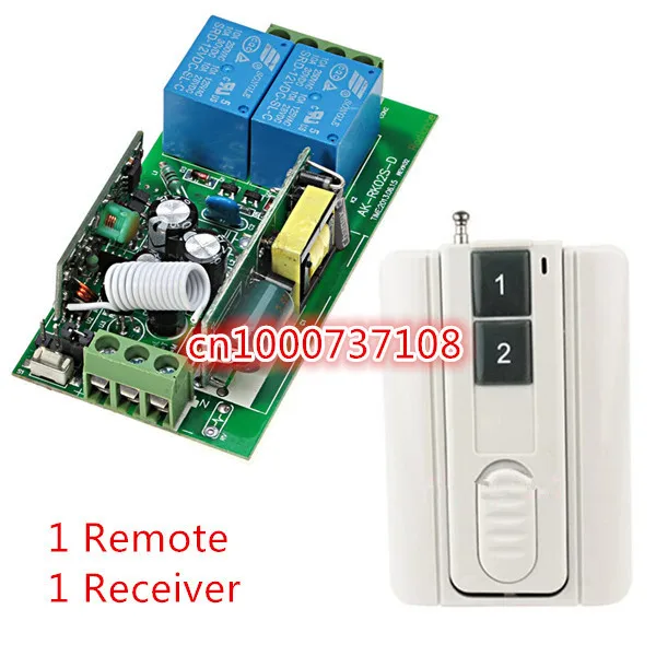 

Ak-RK02S-220 Learning code remote controller switch supply power AC110V AC220V AC230V 315MHz 433.92MHz LAMP/LED control switch