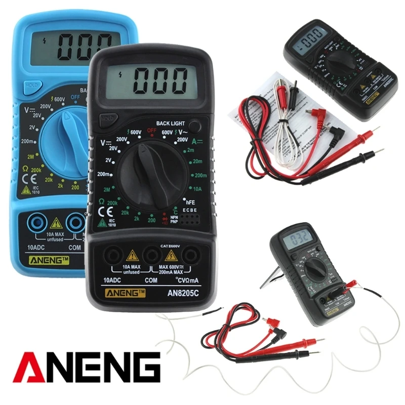 

ANENG AN8205C Digital Multimeter Portable multi meter AC/DC voltage meter DC Ammeter resistance Temperature Tester