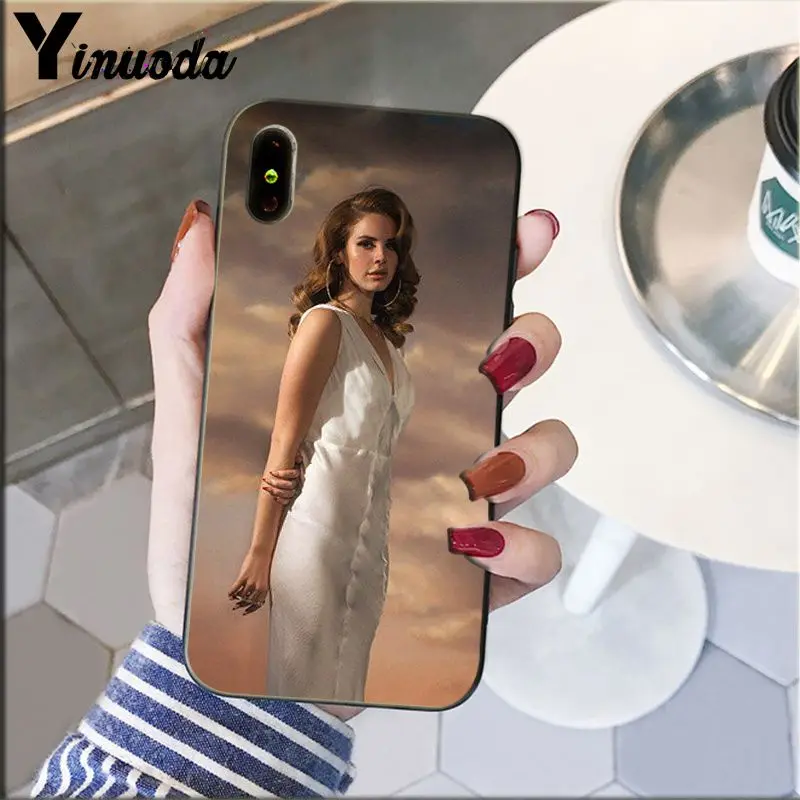 Yinuoda Lana Del Rey ТПУ мягкий силиконовый черный чехол для телефона для Apple iPhone 8 7 6 6S Plus X XS MAX 5 5S SE XR Чехол для мобильного телефона s