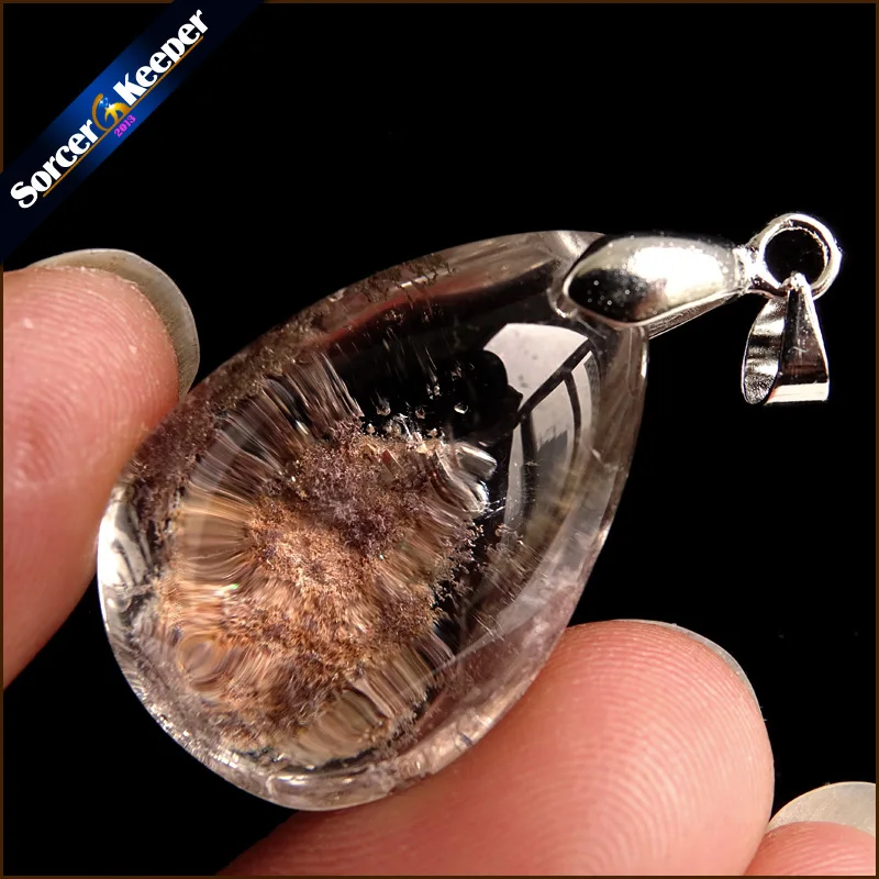 

Natural Multicolor Ghost Phantom Quartz Crystal Stone Specimen Healing Pendant Gem stone Home Decor DIY Crafts Material YS811