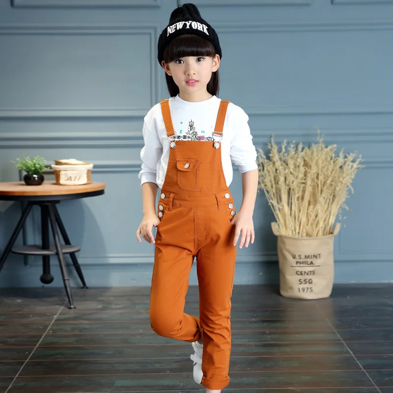 

2018 Baby Girls Cotton Overalls Kids Spring Bib Pants Children Clothes Infantil Suspender Trousers Jumpsuit Enfant Fille Costume