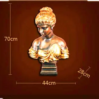 

Beautiful Girl Western Characters Head Portraits Statue Creative Colophony Crafts Coffee Shop Decoration G1327