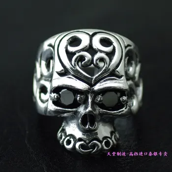 

Thailand imports, 925 Sterling Silver skull silver rings hollow men