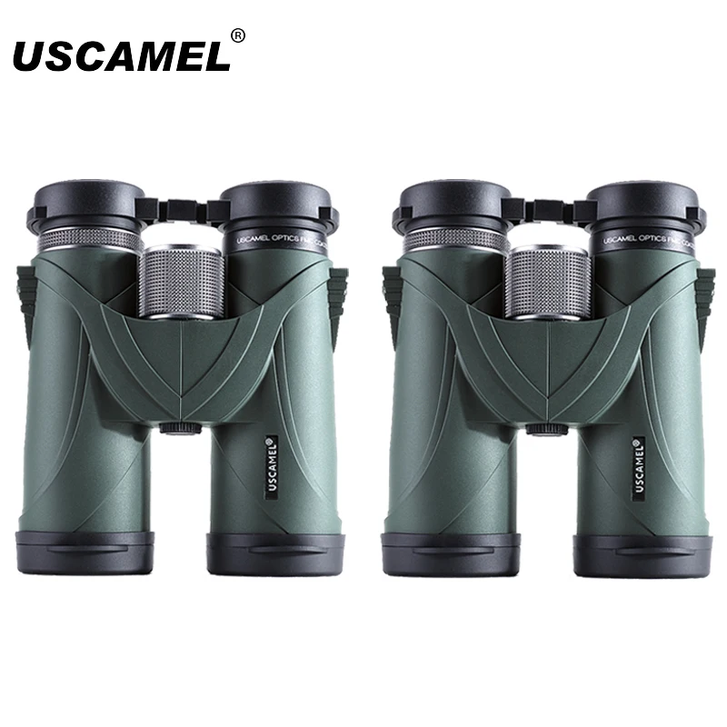 

USCAMEL 2PCS Camping Hunting Scopes 10x42 8x42 Binoculars with Neck Strap Carry Bag Night Vision Telescope Bak4 Optics Binocular