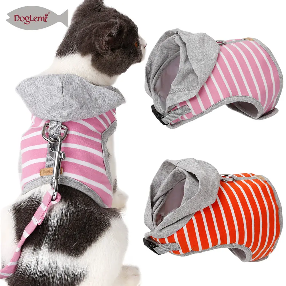 

Mesh Pet Cat Harness collars vest and Leash Set Breathable Cats Kitten Tuigje Collar adjustable Harnesses Vest for Small Cat