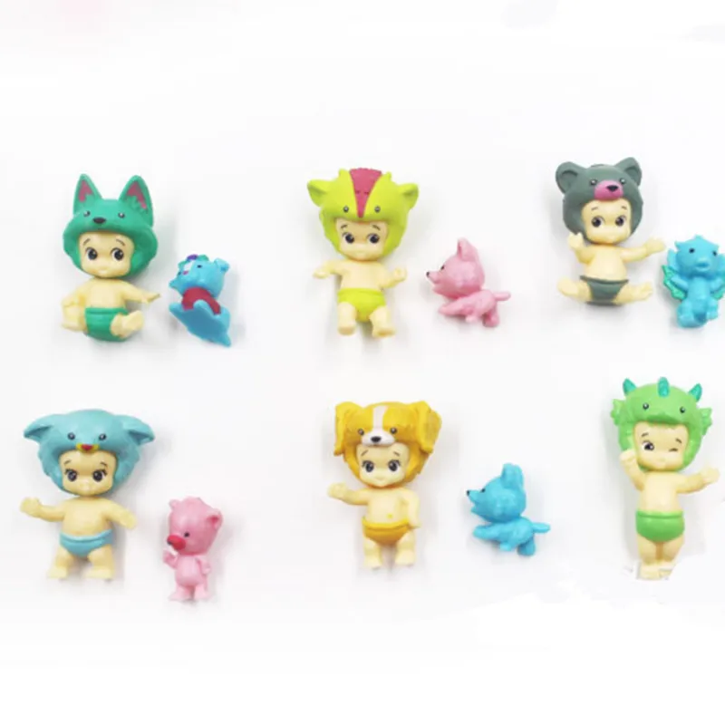 Dismantling blind box doll lovely doll toy Babies and animals Head motion Children