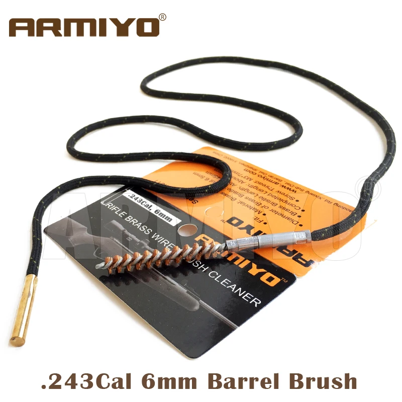 

Armiyo Barrel Brush .243Cal 6mm Rifle Bore Brush Cleaner Airsoft Gun Cleaning Kit Hunting Shooting Set Screw Thread Size 8-32