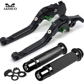 

Motorcycle Brake Clutch Lever Adjustable+Handle Grips For KAWASAKI NINJA650R ER6F NINJA 650R ER 6F 2006-2008 2007