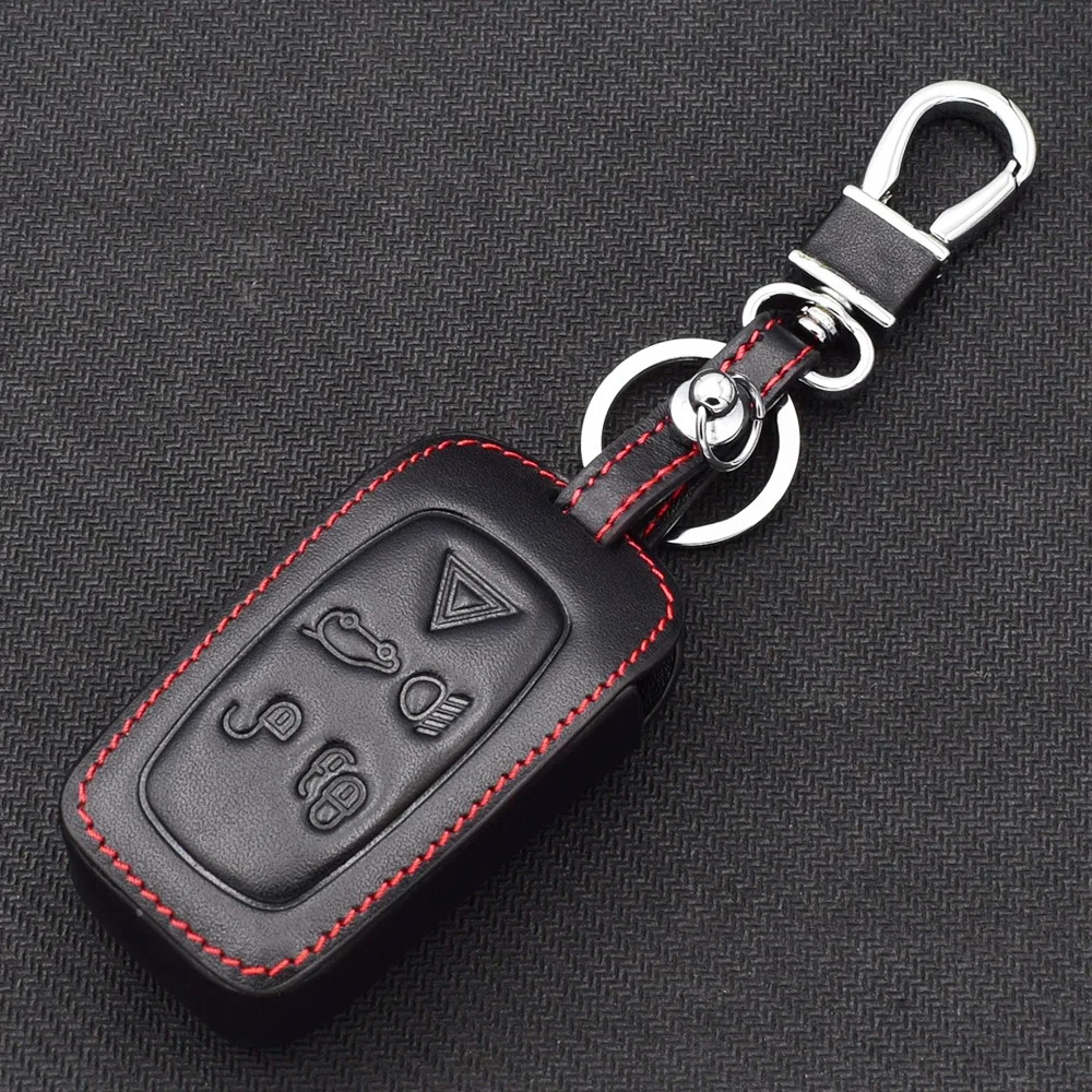 Кожаный чехол для ключей автомобиля для Land Rover LR4 LR2 Дискавери ранг Ровер Спорт Evoque 5 кнопок умный чехол дистанционного брелока авто брелок сумка