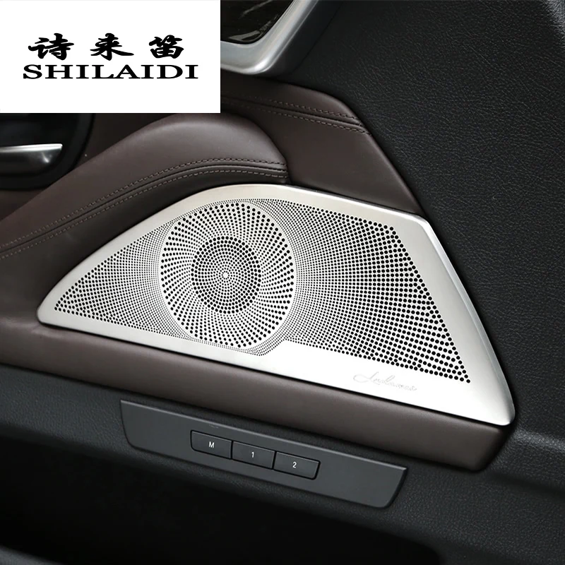Car styling Door Stereo Speaker decoration Tweeter strips cover Stickers trim For BMW 5 series F10
