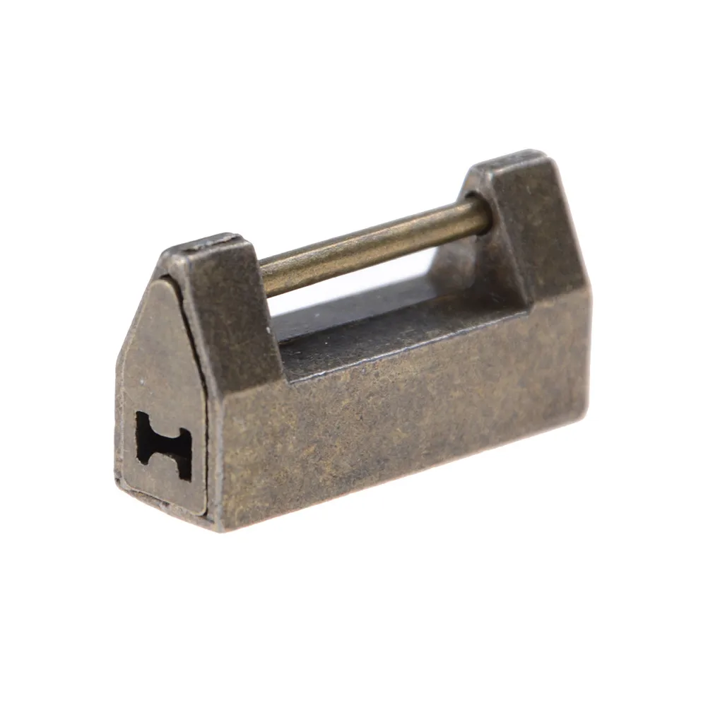 

Wooden Box Jewelry Padlock Lock Vintage Antique Iron Chinese Old Lock Retro Brass Padlock for Suitcase Drawer Cabinet+Key Locks
