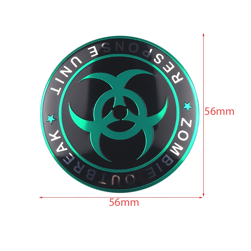 4pcs 56mm Zombie Outbreak Response Team Biohazard Car Wheel Center - roblox pentagram decal id