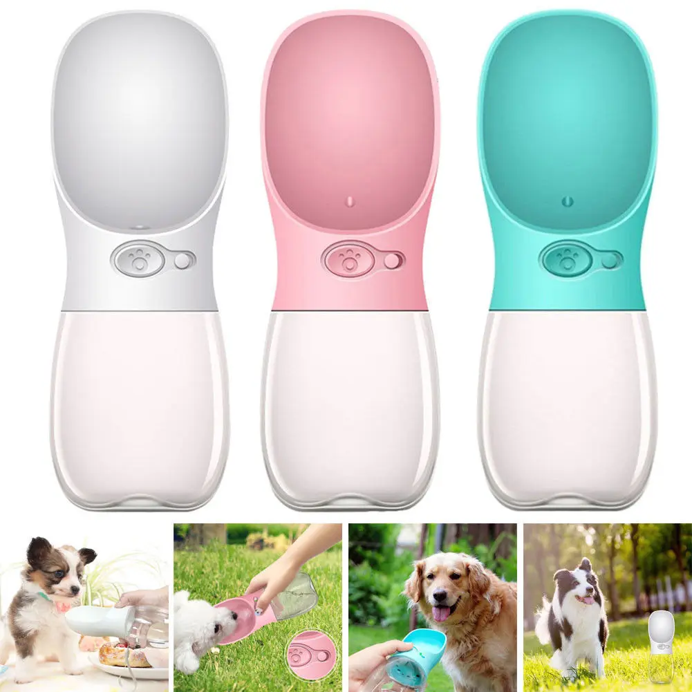 

Cup Puppy Dog Cat Pet Water Bottle Drinking Travel Outdoor Portable Feeder 350ML
