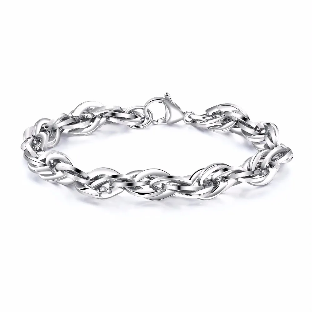 7SEAS Classic Stainless Steel link Bracelets For Man High Quality Solid