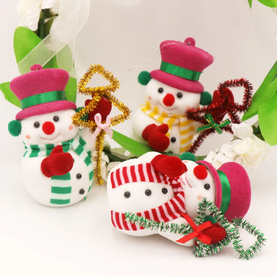 3 шт./лот, куклы-снеговики, рождественские товары, подвески, игрушки, праздничные вечерние украшения,, рождественские украшения для дома, подарок Navidad