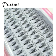 Putimi 60 шт. Nautral длинные Индивидуальные ресницы кластер норка 3d ресницы прививка Поддельные Накладные ресницы Инструменты для наращивания макияжа