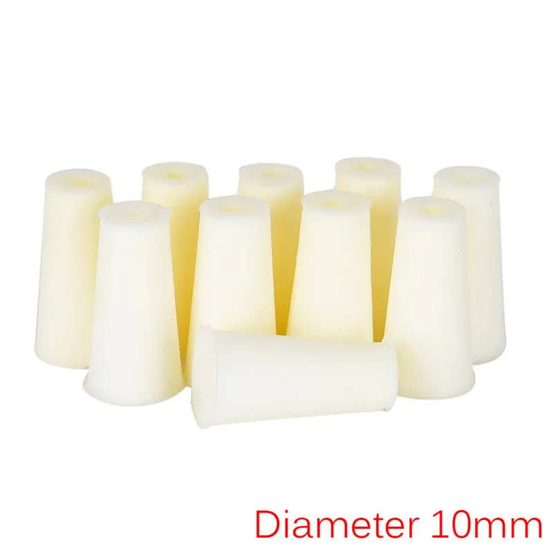 

10pc Silicone Rubber Stopper Home Brew Wine Stopper for Airlock Bubbler Diameter 10-18mm Food Grade Silicone Plug With Hole
