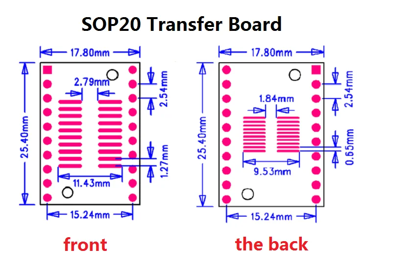 500 шт. TSSOP20 SSOP20 SOP20 SMD для DIP20 IC Разъем для конвертера, адаптера Доска модуль Адаптерная плата 0,65 мм 1,27 мм интеграции